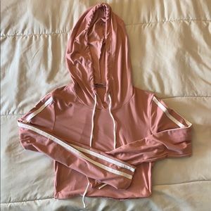 Fashion Nova Bodycon Crop Hoodie with Leggings Set